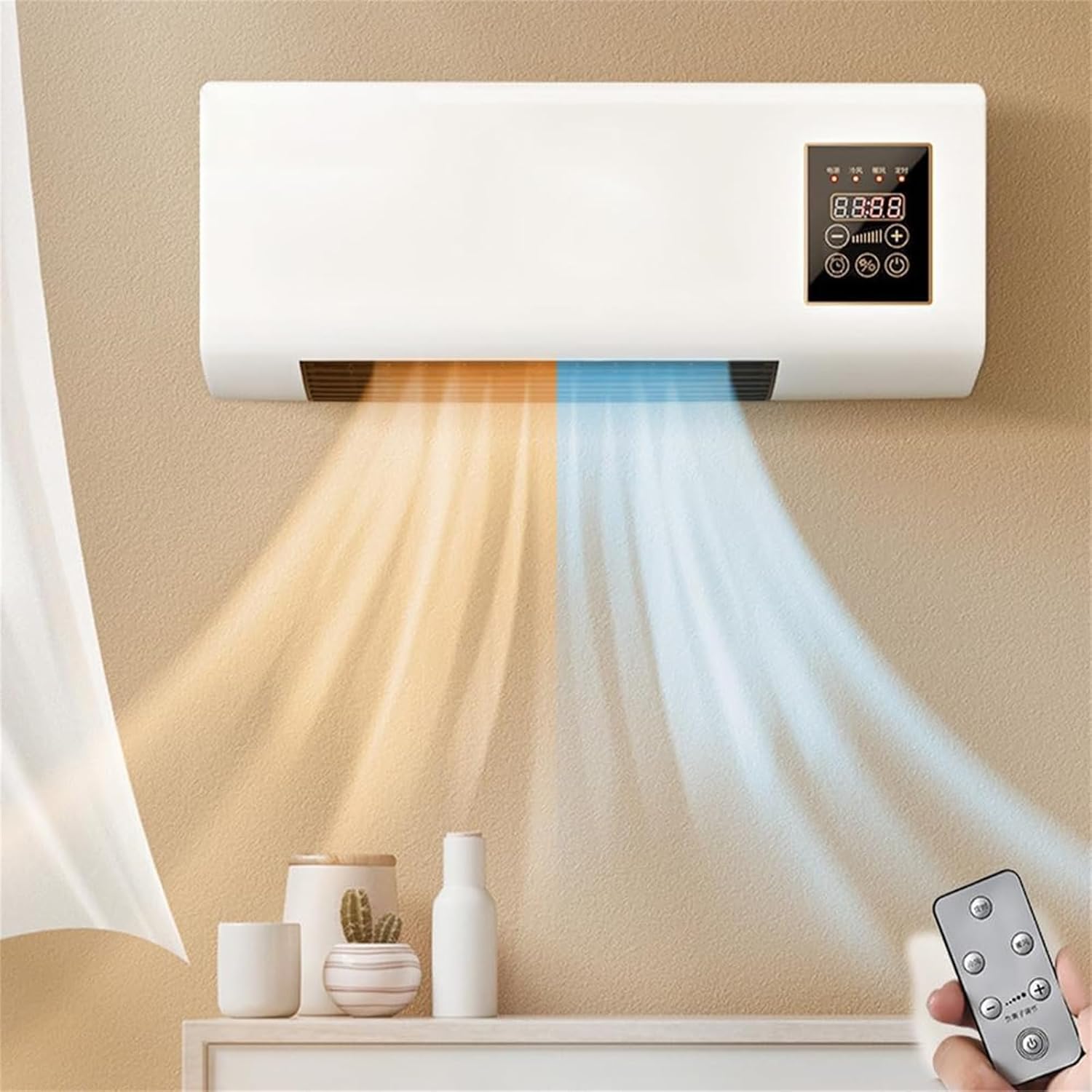 Smart Bathroom Fan - Wall Mounted Air Conditioner/Thermo Fan Heater