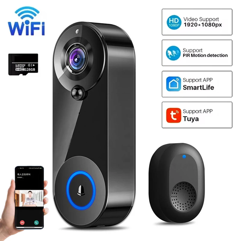 Smart Home Video Doorphone Ezviz - Tuya Video Doorbell Camera 1080P WiFi