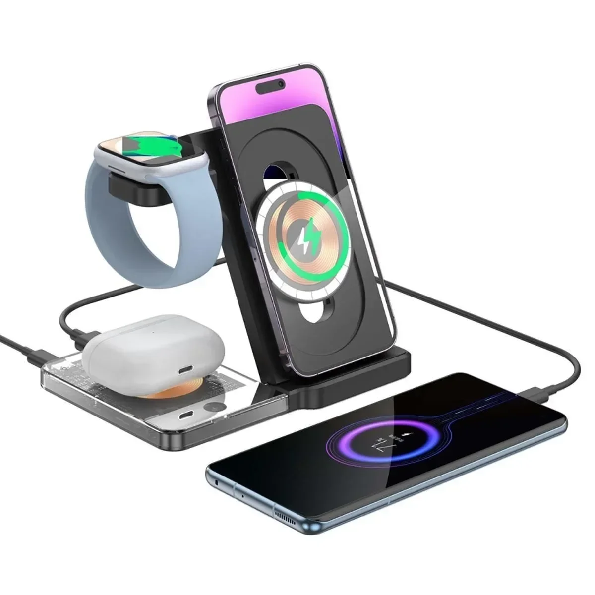 Smart Home Security - 15W MagSafe Compatible Wireless Charger Stand