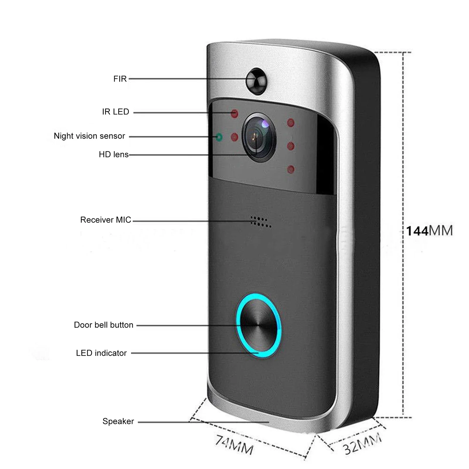 2026 NEW V5 Video Door Bell Wi - Smart Home Video Doorphone Ezviz 评论和价格