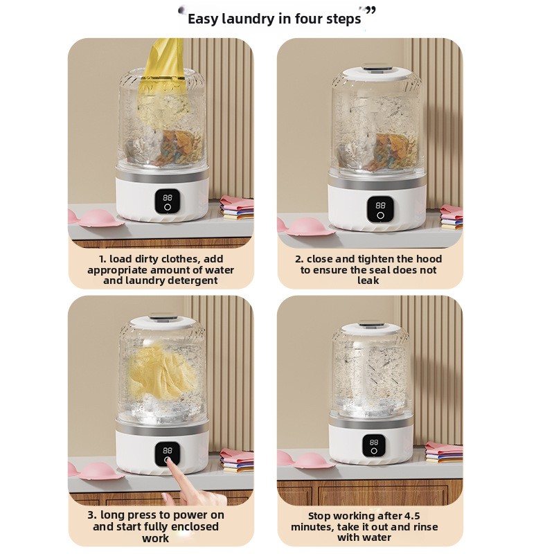 Mini USB Portable Washing Mach - Smart Home Laundry 评论和价格