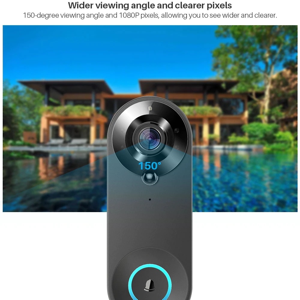 Tuya 1080P Wireless WIFI Doorb - Smart Home Video Doorphone Ezviz 评论和价格