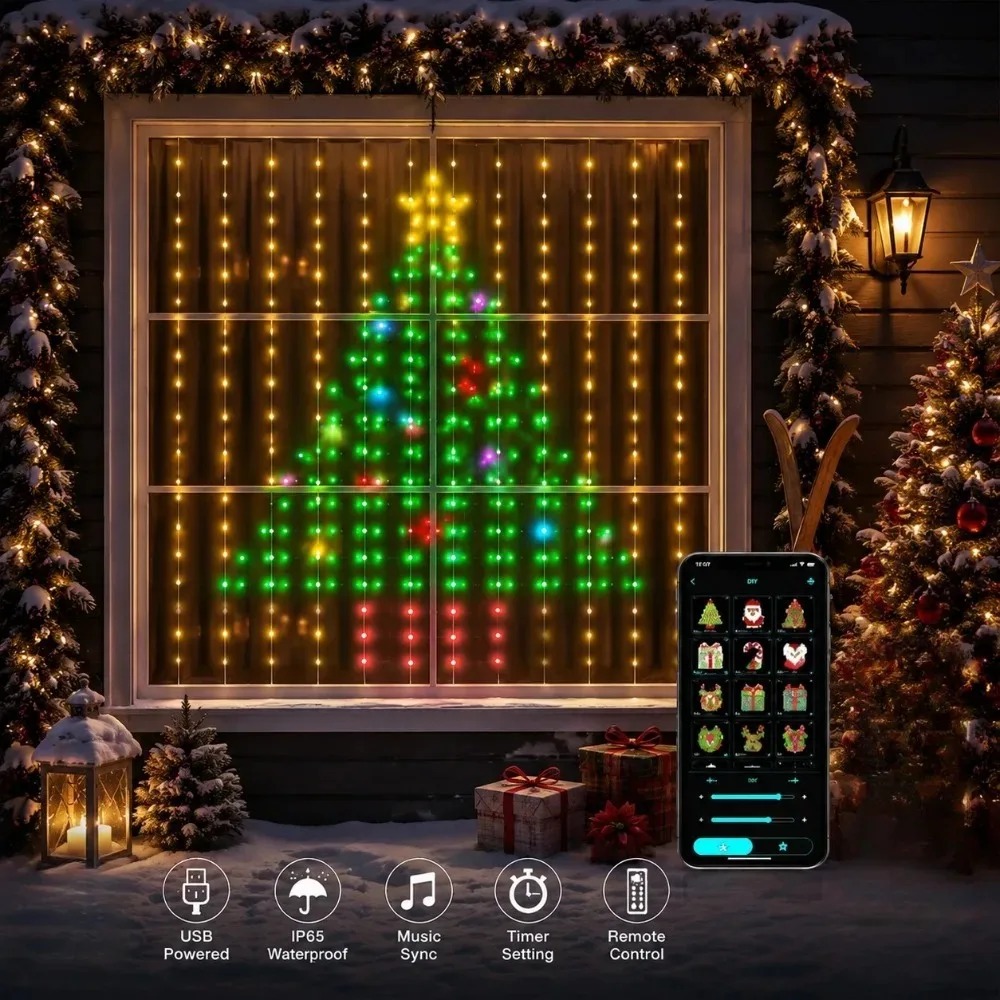 Christmas Light String LED Cur - Smart Home Lighting Control 评论和价格