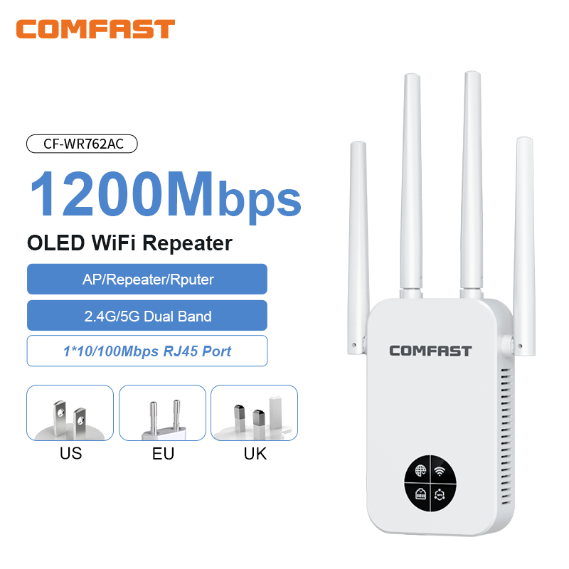 COMFAST 1200Mbps Wifi Repetido - Smart Home X10 评论和价格