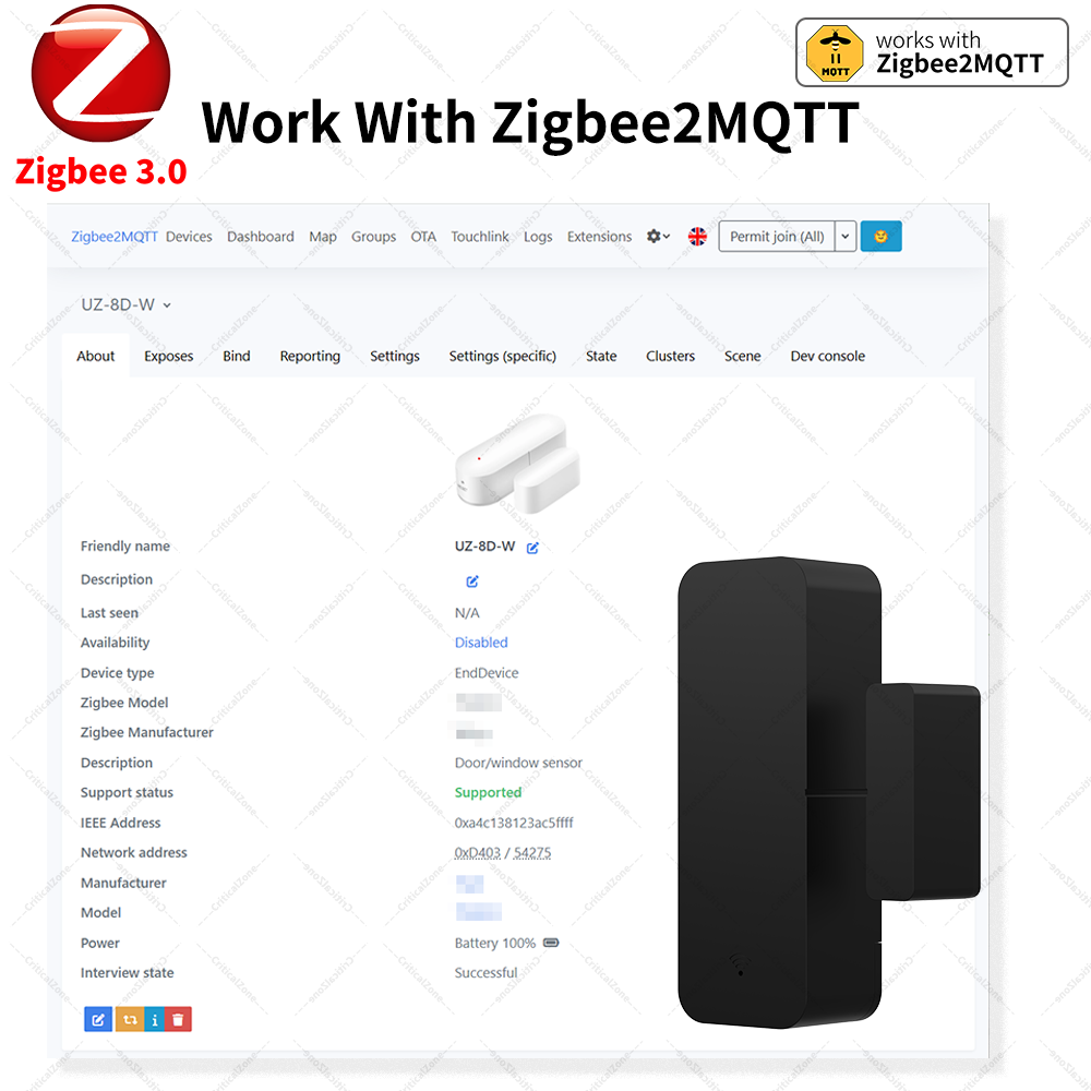 Zigbee 3.0 Door Window Sensor  - Smart Home Yandex 评论和价格