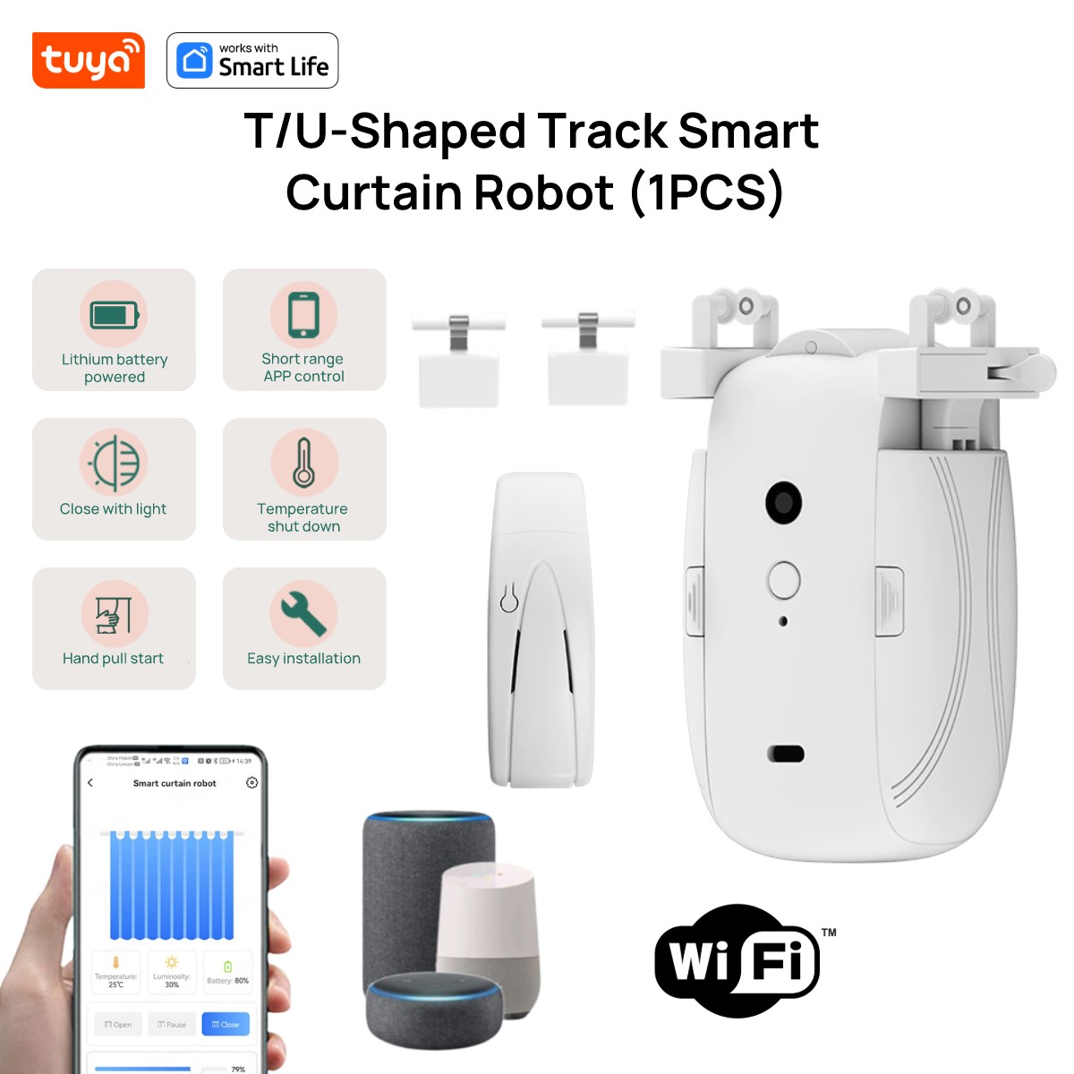 Tuya Smart WiFi Curtain Robot  - Smart Home Wifi Hub 评论和价格