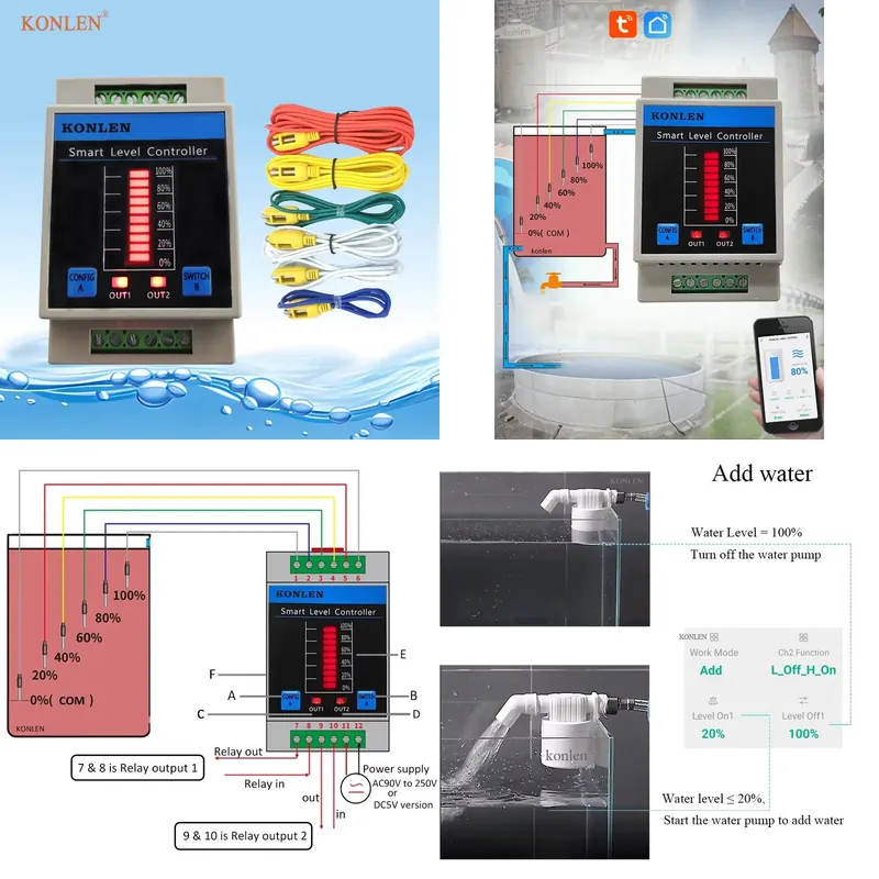 KONLEN Water Level Sensor WIFI - Wifi Water Sensor 评论和价格
