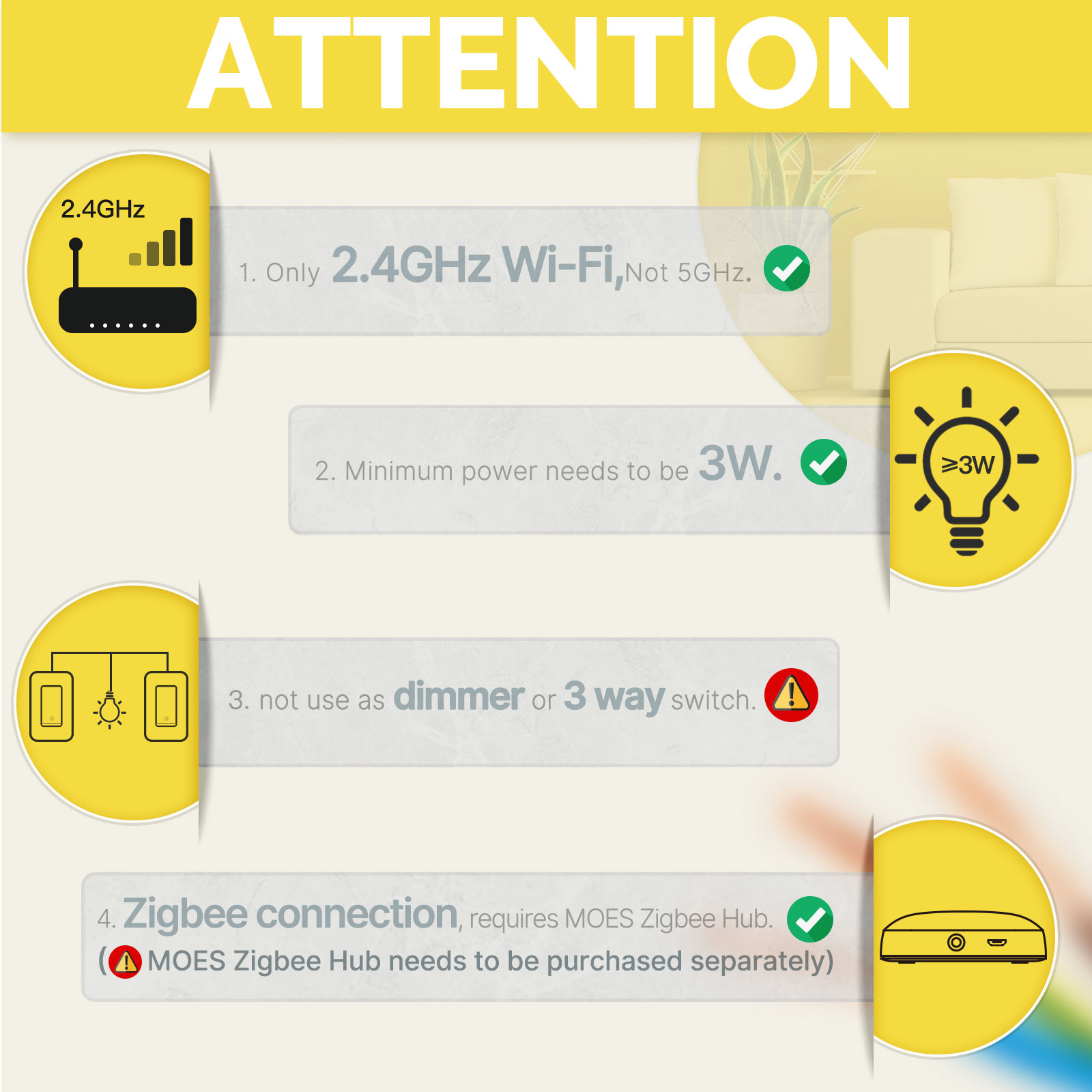 MOES US Standard Zigbee Smart  - Smart Home Lighting Control 评论和价格