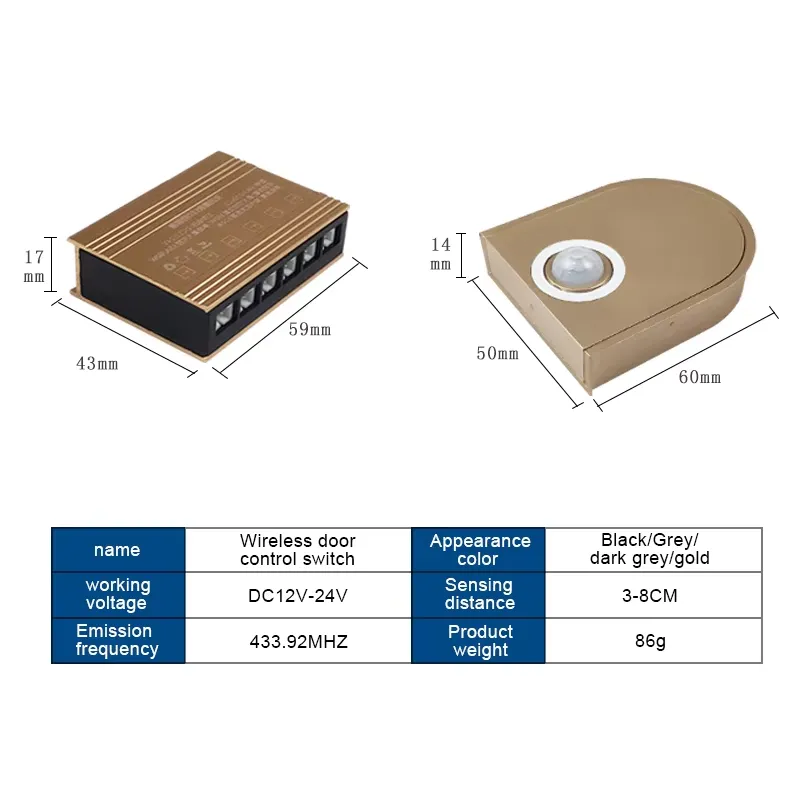 DC12V/24v Wireless Cabinet War - Pir Motion Sensor 评论和价格