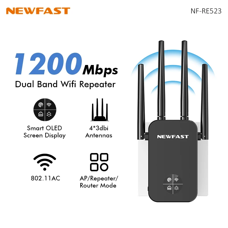 NEWFAST 1200Mbps WiFi Repeater - Smart Home X10 评论和价格