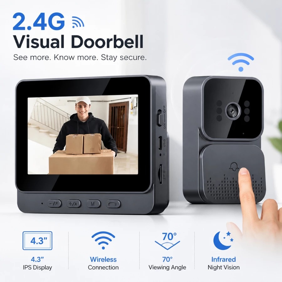  Doorbell Camera Smart Home W - Smart Home Video Doorphone Ezviz 评论和价格