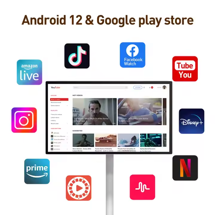24-Inch Android 12 Portable LC - Smart Home Tv 评论和价格