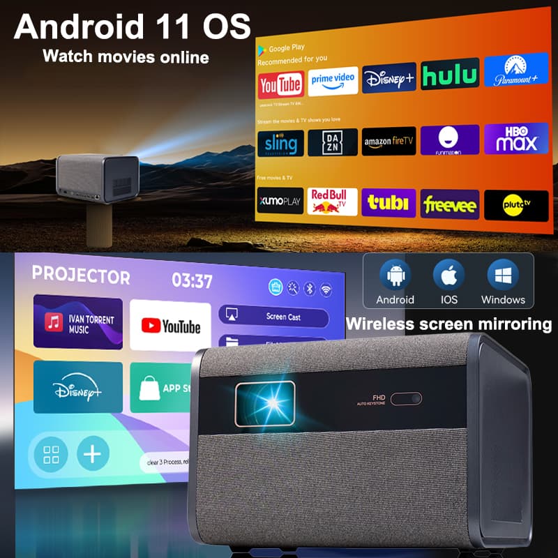 Huaweishi-J10 LED Projector, 1 - Smart Home X10 评论和价格