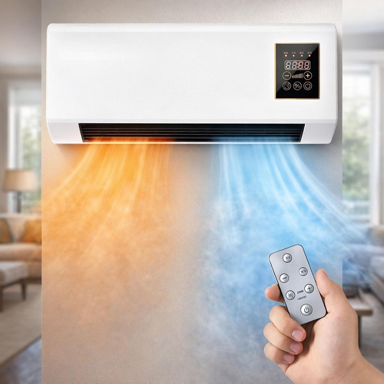 Portable Wall-Mounted Air Cond - Smart Bathroom Fan 评论和价格