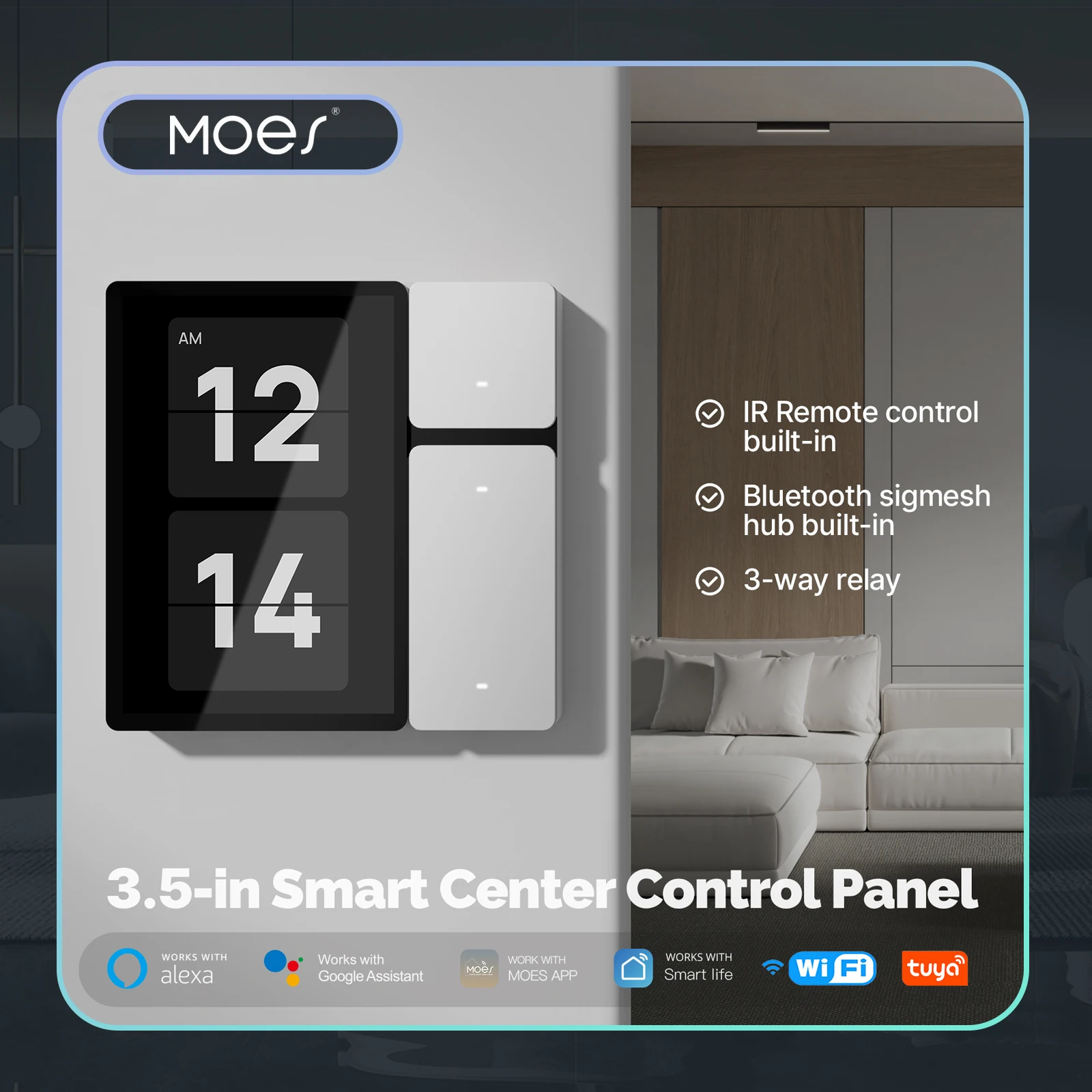 MOES Tuya WiFi 3.5-inch Smart  - Smart Home Wifi Hub 评论和价格