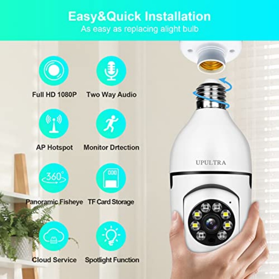 Light Bulb 1080P Security Wire - Smart Home Security 评论和价格