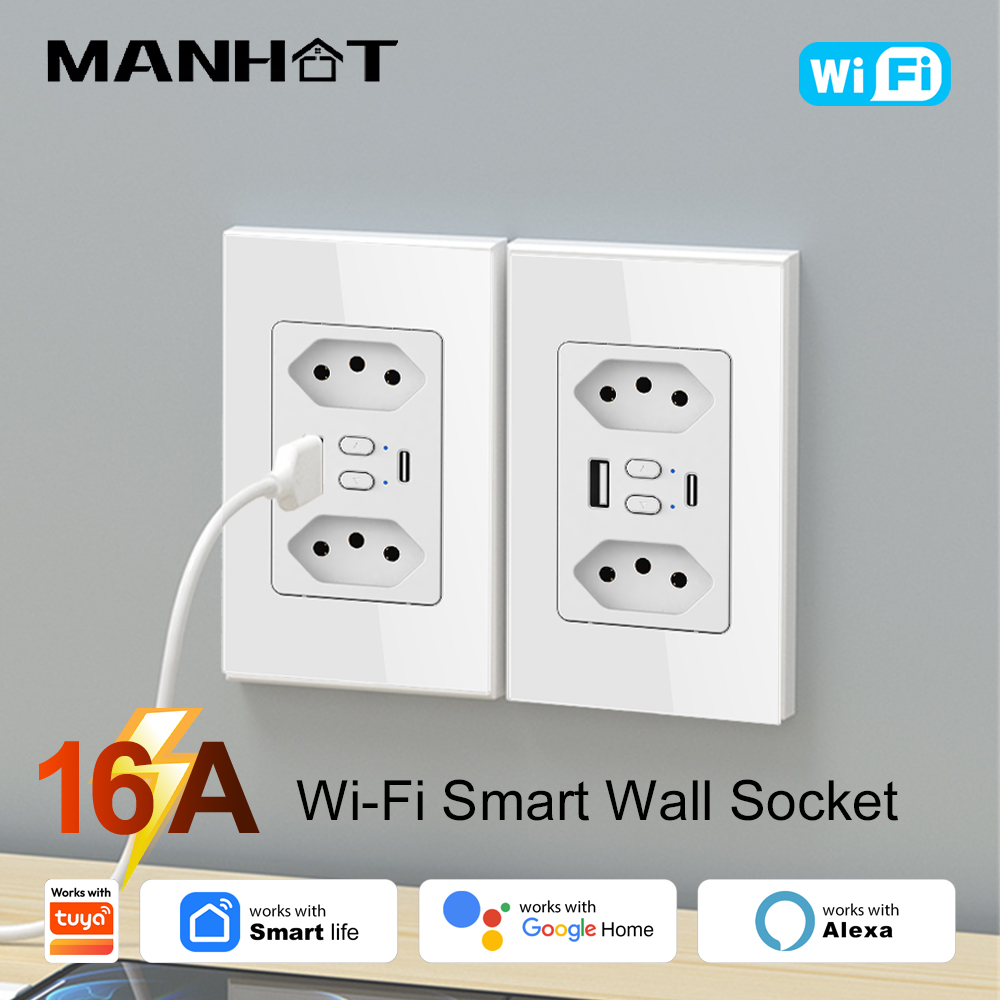 MANHOT Wifi Smart Brazil Socke - Smart Home Web 评论和价格