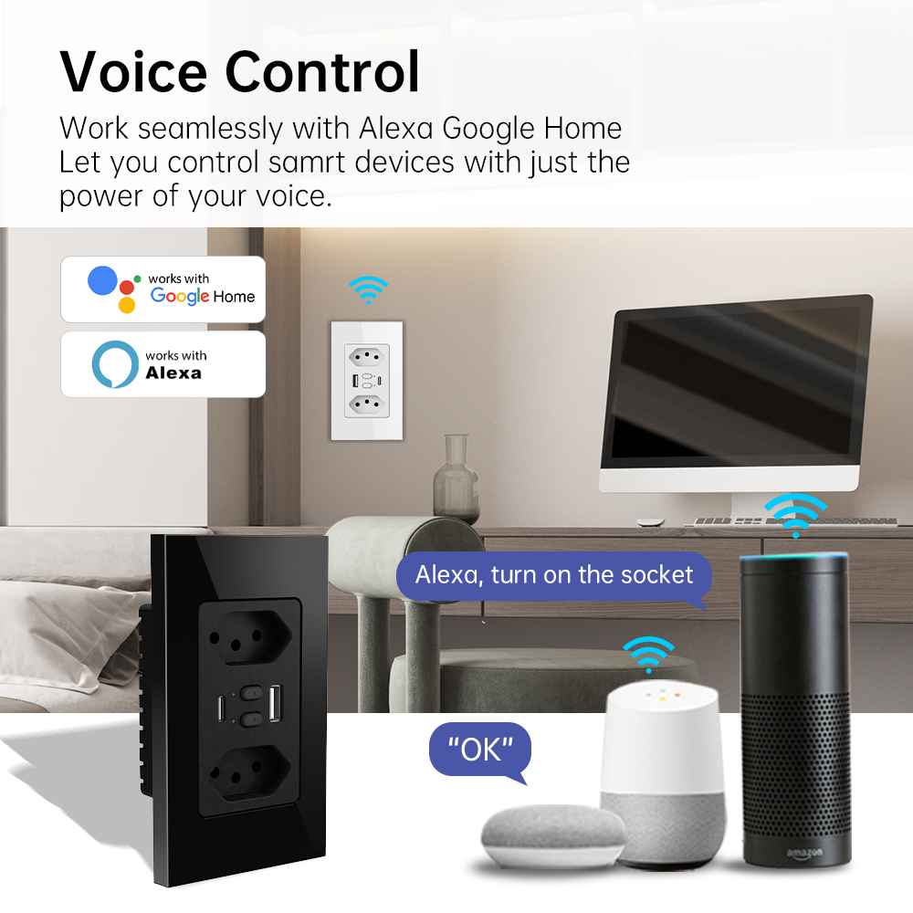 MANHOT Wifi Smart Brazil Socke - Smart Home Web 评论和价格