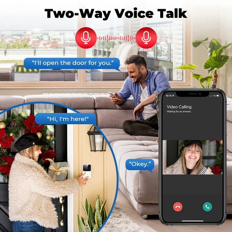 Smart Home WiFi Video Doorbell - Smart Home Video Doorphone Ezviz 评论和价格