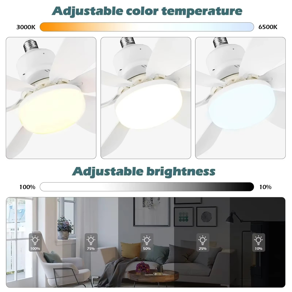 LED Ceiling Fan Light Remote C - Smart Bathroom Fan 评论和价格