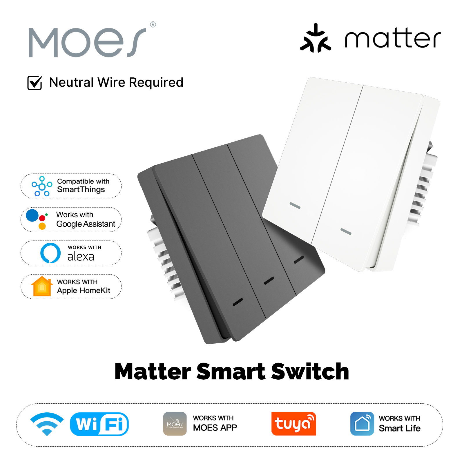 MOES Matter Tuya WiFi Smart Li - Smart Home Lighting Control 评论和价格