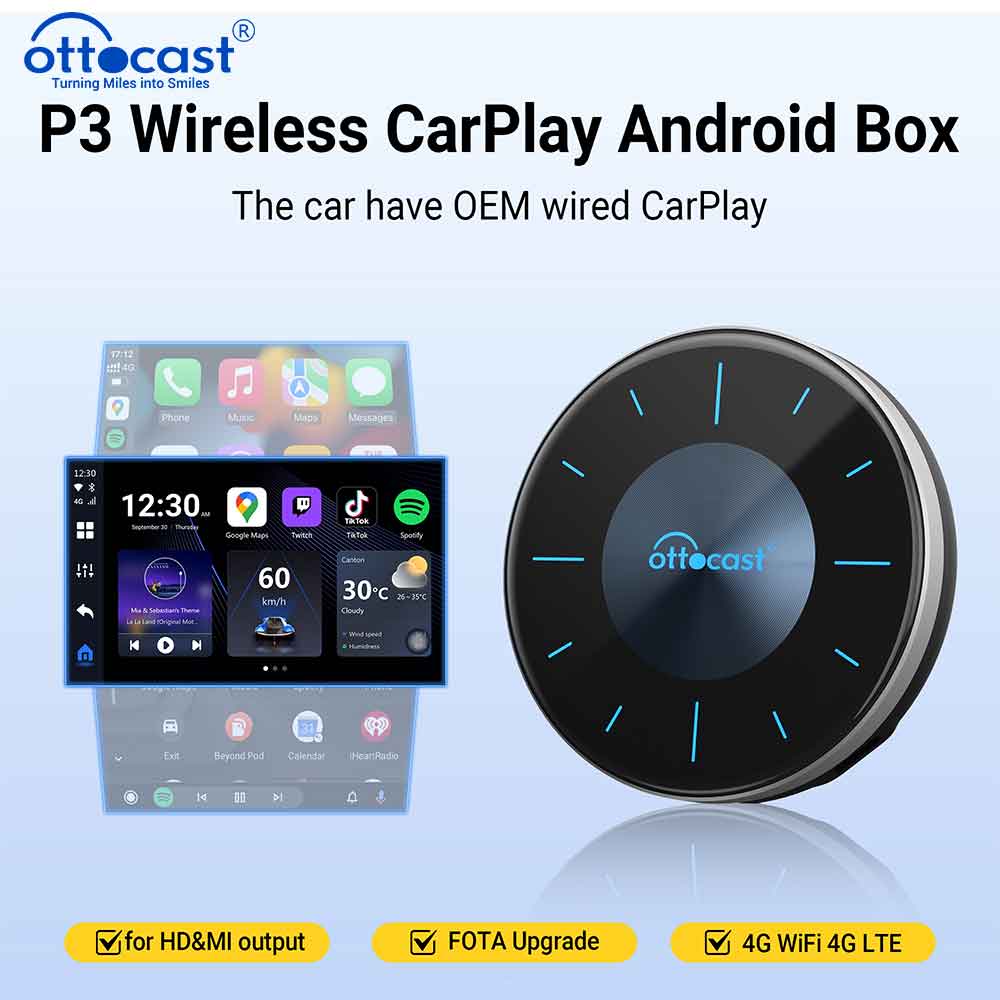 OTTOCAST P3 OttoAibox CarPlay  - Smart Home Tv 评论和价格