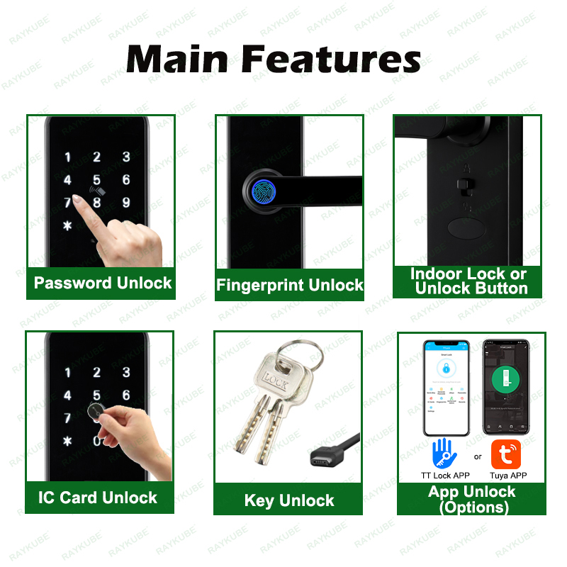 RAYKUBE K8 Smart Door Lock TTl - Smart Home Keyestudio 评论和价格