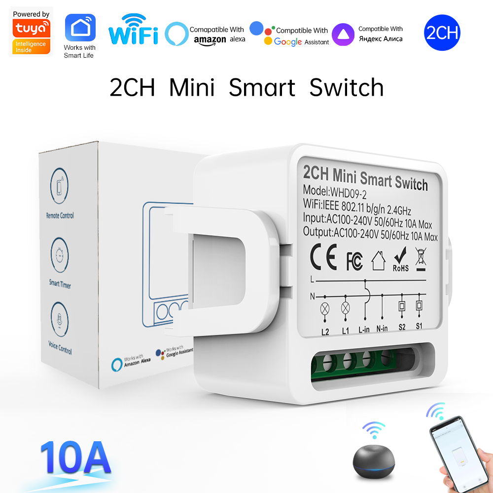 2 Way Tuya Smart Switch 2Gang  - Smart Home Lighting Control 评论和价格