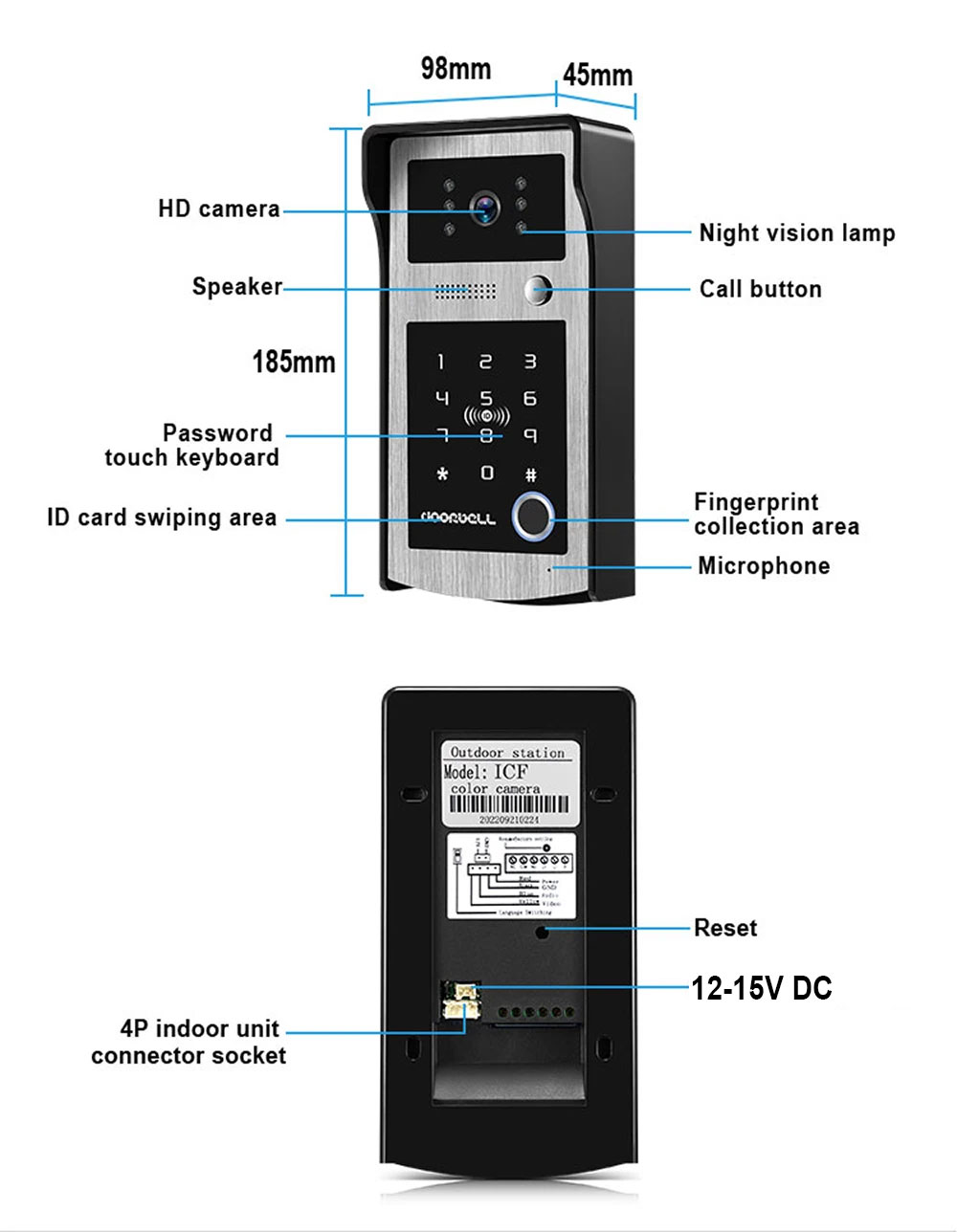 Wifi Tuya 7 Inch Touch Screen  - Smart Home Video Doorphone Ezviz 评论和价格