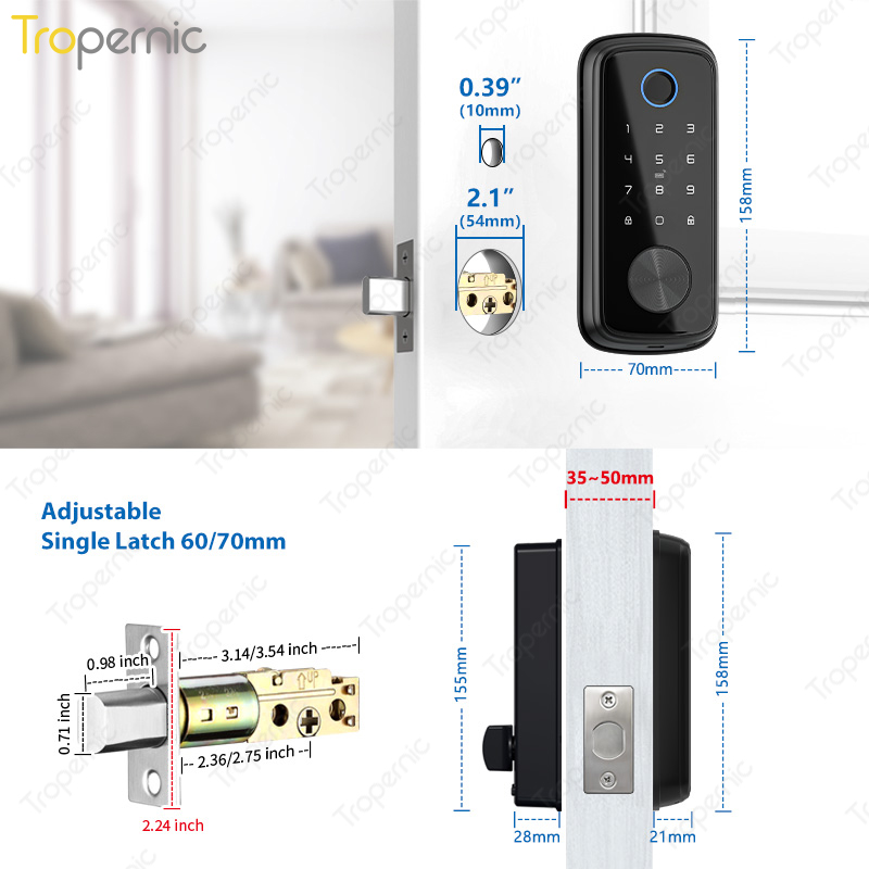 Tuya Zigbee Door Deadbolt Lock - Smart Home Gateway 评论和价格