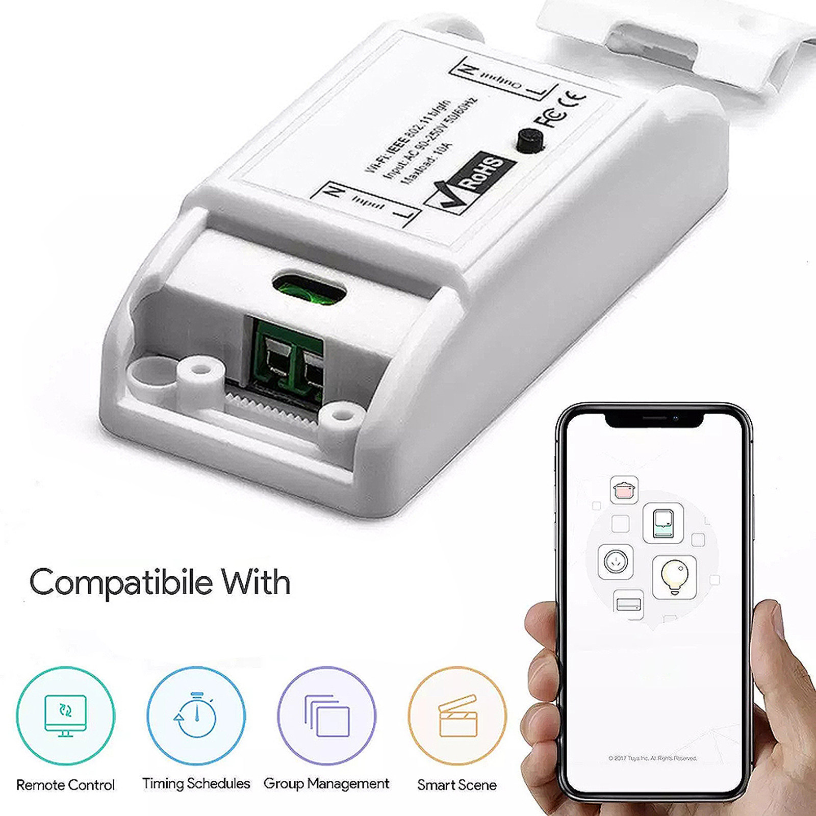 1Pcs WiFi Smart Home Switch Wh - Smart Home Lighting Control 评论和价格