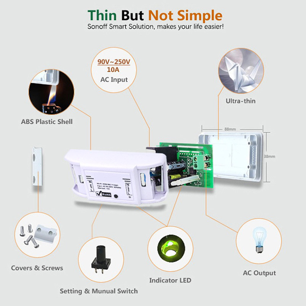 1Pcs WiFi Smart Home Switch Wh - Smart Home Lighting Control 评论和价格