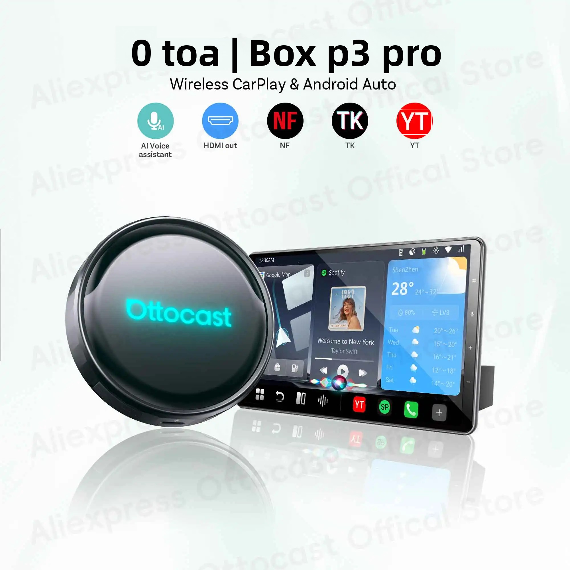 OTTOCAST P3 PRO AI Box Android - Smart Home Tv 评论和价格